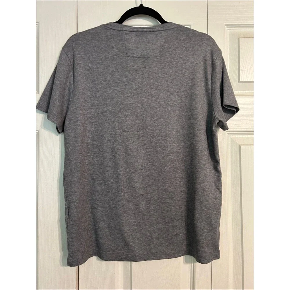 BANANA REPUBLIC Men's Gray Heather Short Sleeve Crewneck T-Shirt Luxury Touch